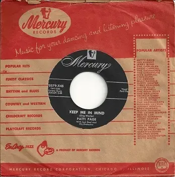 Patti Page With Jack Rael And His Orchestra - Little Crazy Quilt / Keep Me In Mind