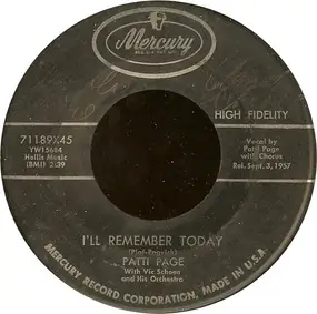 Patti Page - I'll Remember Today / My How The Time Goes By