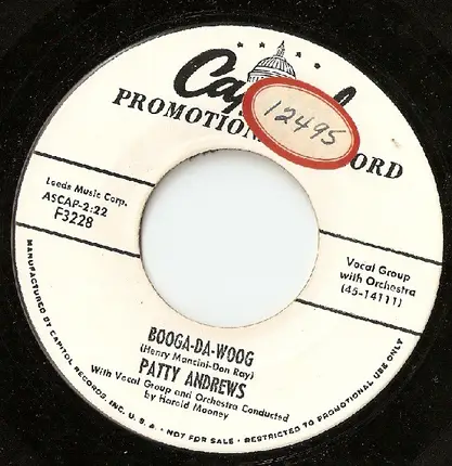 Patty Andrews - Booga-Da-Woog / Suddenly, There's A Valley