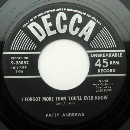 Patty Andrews - What Happened To You?