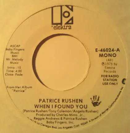 Patrice Rushen - When I Found You