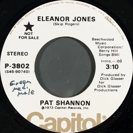 Pat Shannon - Eleanor Jones / 102 Times A Day