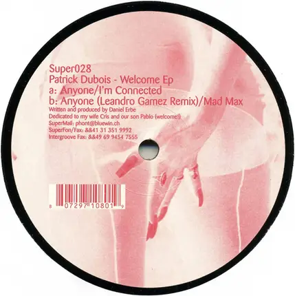 Patrick Dubois - Welcome EP