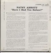 LP - Patsy Abbott - Have I Had You Before?