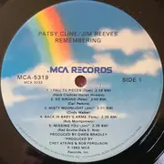 LP - Patsy Cline & Jim Reeves - Remembering Patsy Cline & Jim Reeves