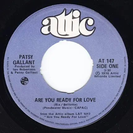 Patsy Gallant - Are You Ready for Love