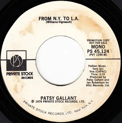 Patsy Gallant - From N. Y. To L.A.