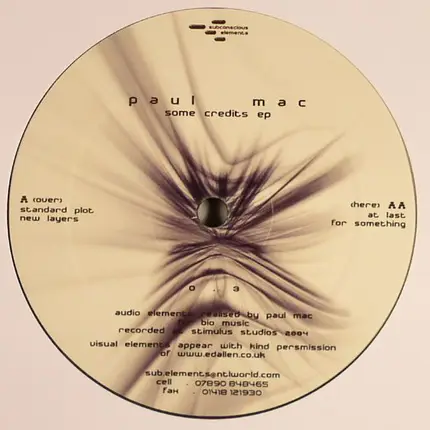 PAUL MAC - SOME CREDITS EP
