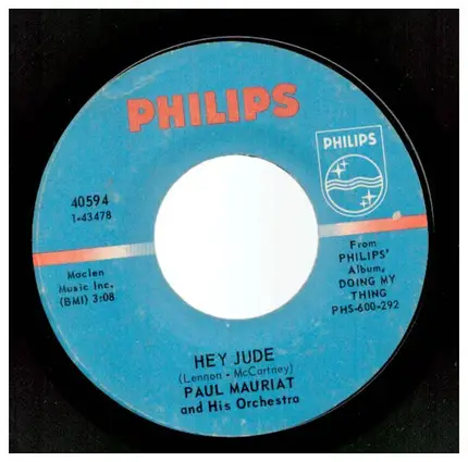 Paul Mauriat And His Orchestra - Those Were The Days / Hey Jude