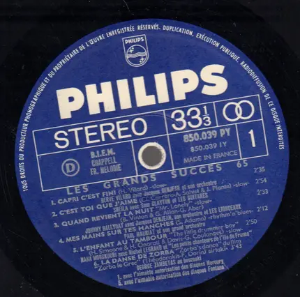 Paul Mauriat, France Gall, a.o. - Les Grands Succés 1965