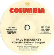 7inch Vinyl Single - Paul McCartney - Coming Up (Live At Glasgow)