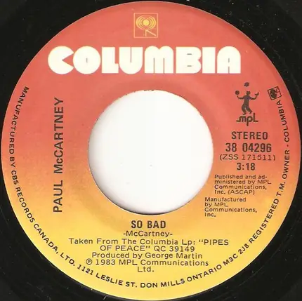 Paul McCartney - So Bad