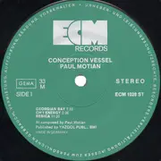 LP - Paul Motian - Conception Vessel