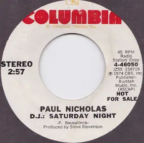 Paul Nicholas - D.J.: Saturday Night