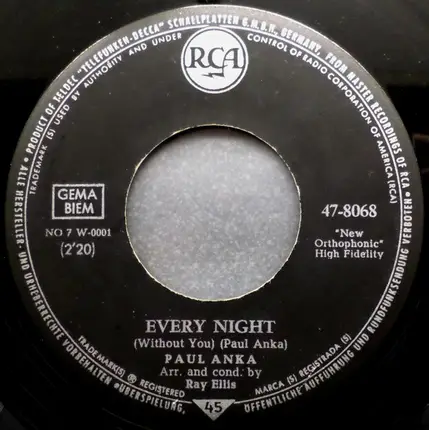 Paul Anka - Every Night / There You Go