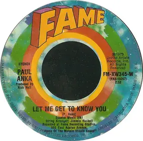 Paul Anka - Let Me Get To Know You / Flashback