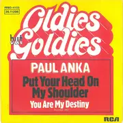 7inch Vinyl Single - Paul Anka - Put Your Head On My Shoulder / You Are My Destiny - Black Paper Labels