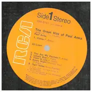 Paul Anka - The Great Hits of PAul Anka