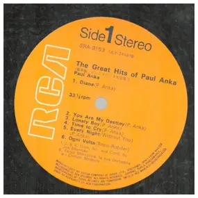 Paul Anka - The Great Hits of PAul Anka