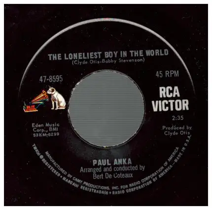 Paul Anka - The Loneliest Boy In The World