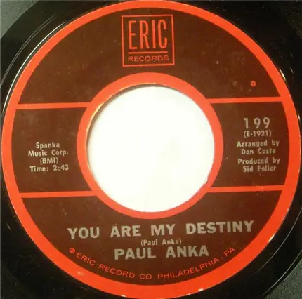 Paul Anka - You Are My Destiny