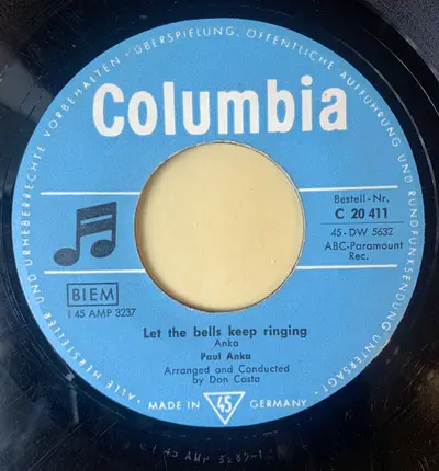 Paul Anka - Crazy Love / Let The Bells Keep Ringing