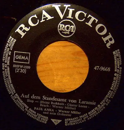 Paul Anka - Bei Dir, Bei Dir / Auf Dem Standesamt Von Laramie