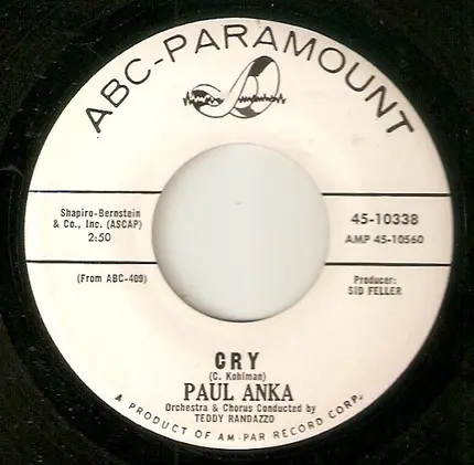 Paul Anka - I'm Coming Home / Cry