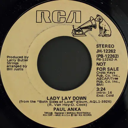 Paul Anka - Lady Lay Down