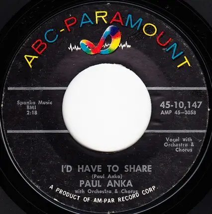 Paul Anka - Summer's Gone / I'd Have To Share