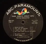 LP - Paul Anka - Paul Anka's Greatest Hits Strictly Instrumental