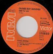 7inch Vinyl Single - Paul Anka - Time To Cry / Crazy Love