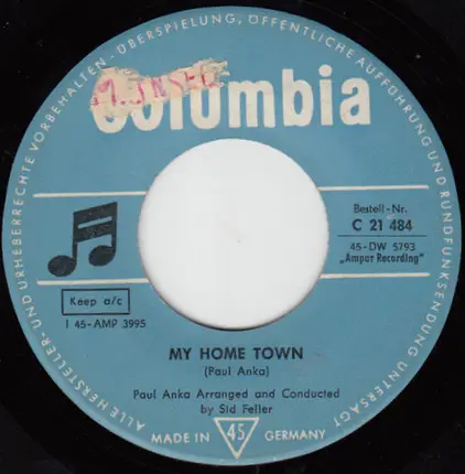 Paul Anka - Your Love / My Home Town