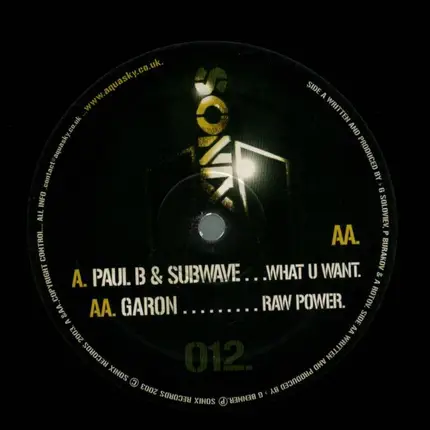 Paul B & Subwave / Garon - What U Want / Raw Power