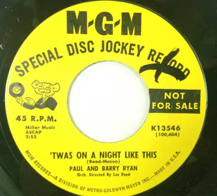 Paul & Barry Ryan - 'Twas On A Night Like This