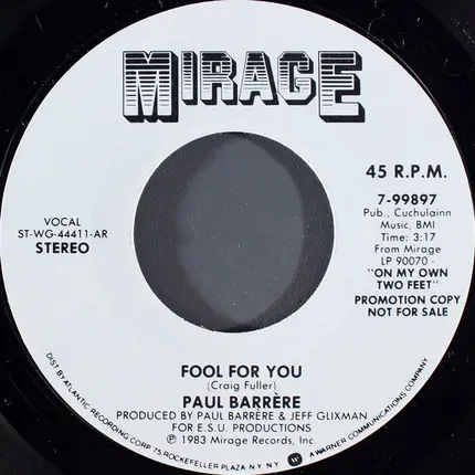 Paul Barrere - Fool For You