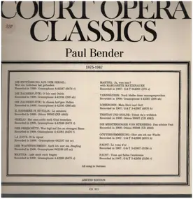 Paul Bender - Court Opera Classics