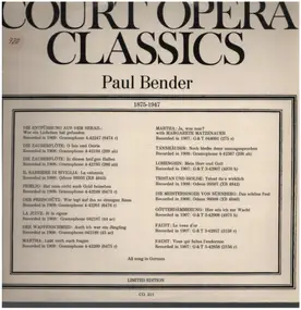 Paul Bender - Court Opera Classics