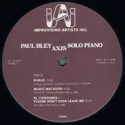 LP - Paul Bley - Axis (Solo Piano)