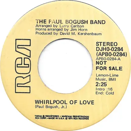 Paul Bogush, Jr. - Whirlpool Of Love