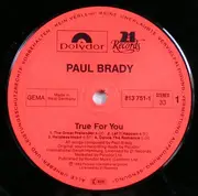 LP - Paul Brady - True For You