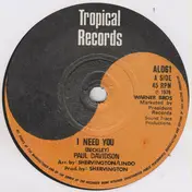 Paul Davidson - I Need You / Dont Mind
