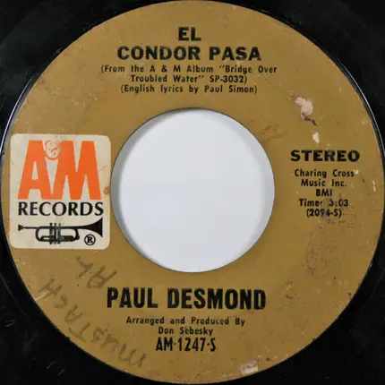 Paul Desmond - El Condor Pasa / Bridge Over Troubled Water
