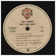 LP - Paul Desmond - 'First Place Again'