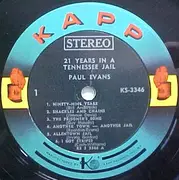 LP - Paul Evans And The Rocky Mount Ramblers - 21 Years In A Tennessee Jail