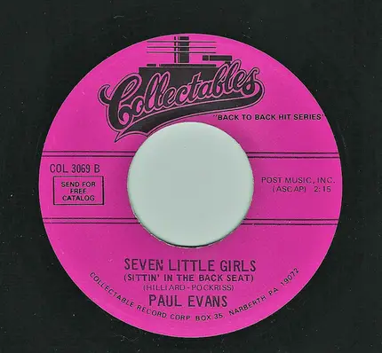 Paul Evans - Midnite Special / Seven Little Girls (Sitting In The Back Seat)