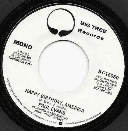 Paul Evans - Happy Birthday America