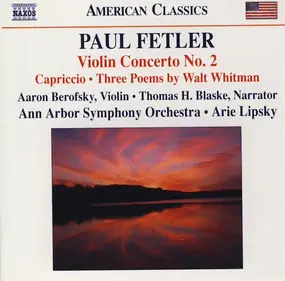 Arie Lipsky - Violin Concerto No. 2 • Capriccio • Three Poems By Walt Whitman