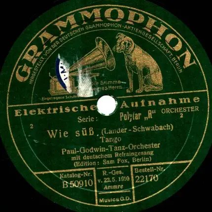 Paul-Godwin-Tanz-Orchester - Sonja, Sonja, du mein Glück / Wie süß