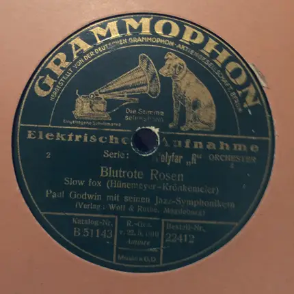 Paul Godwin Mit Seinen Jazz-Symphonikern - Ob Du Glücklich Bist, Wenn Mein Mund Dich Küßt / Blutrote Rosen